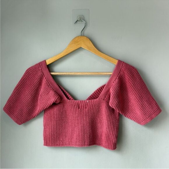 TACH Pink Knit Melinda Crop Sweater Top - Picture 5 of 9